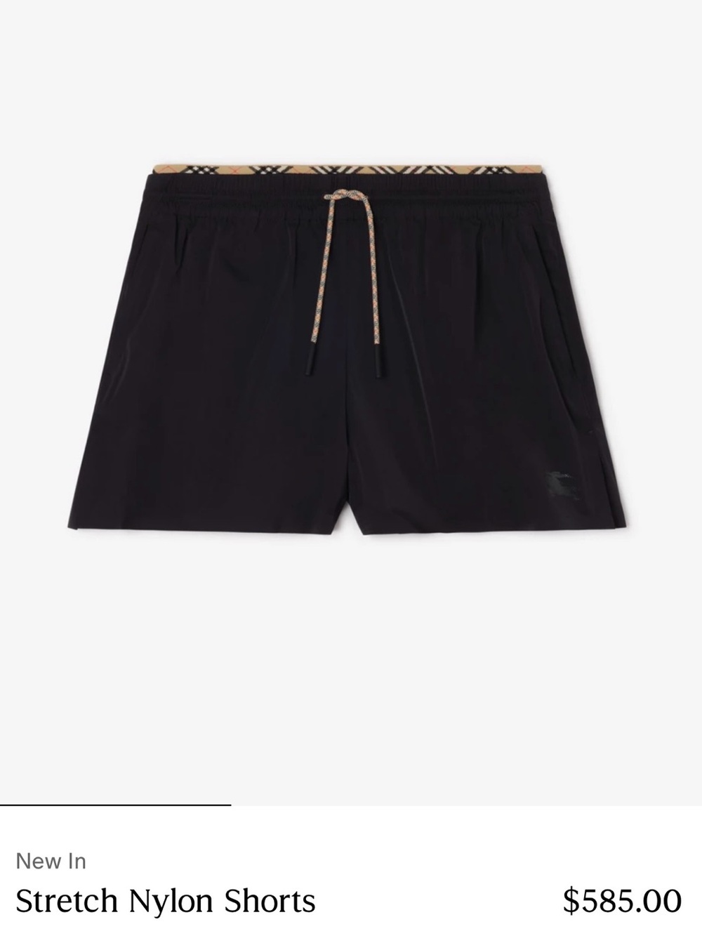 Burberry Black Shorts with Beige Trim